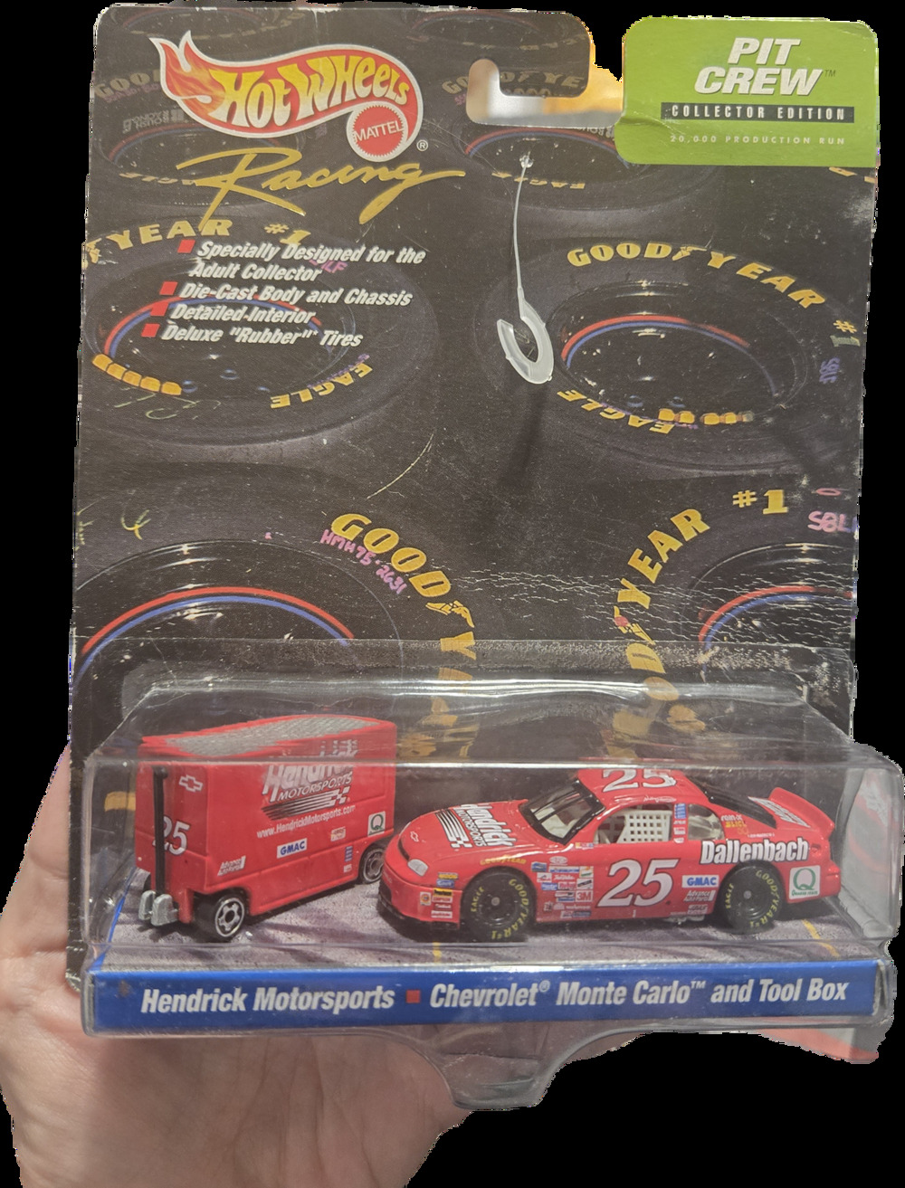 Wally Dallenbach #25 Hendrick Motorsports Hot Wheels Pit Crew MOC Nascar